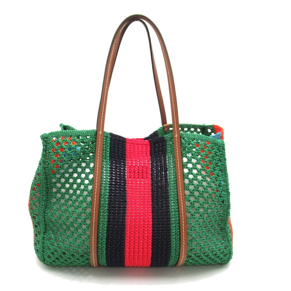 Gucci Interlocking Viscose Tote Bag Green - Picture 3 of 10